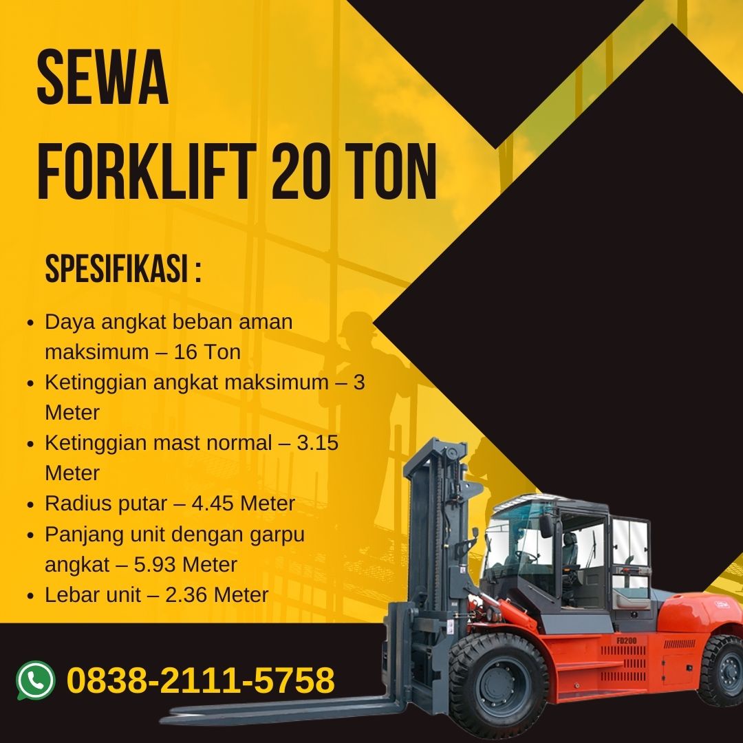 Sewa Forklift 20 Ton