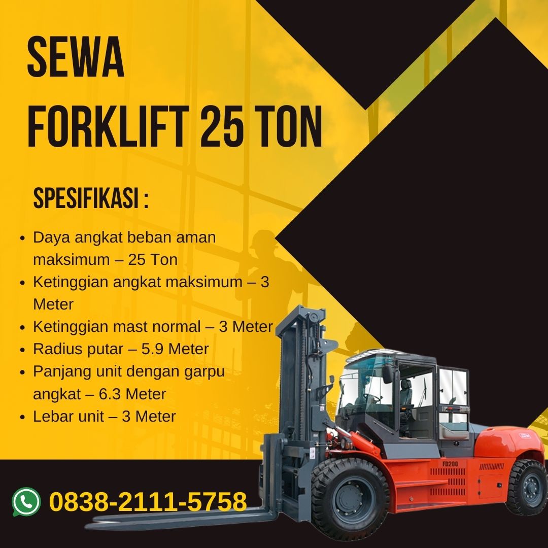 Sewa Forklift 25 Ton