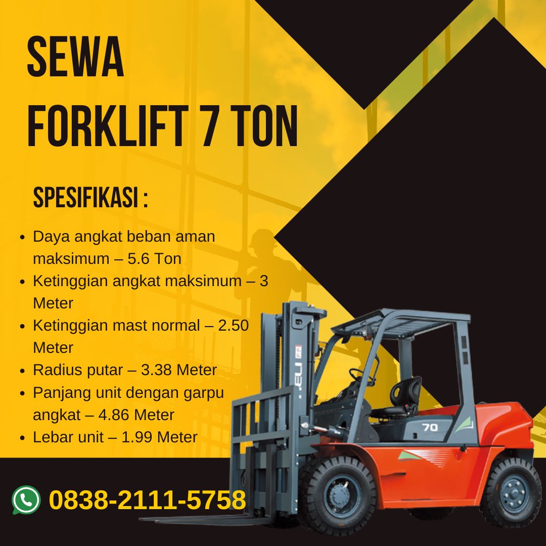 Sewa Forklift 7 Ton